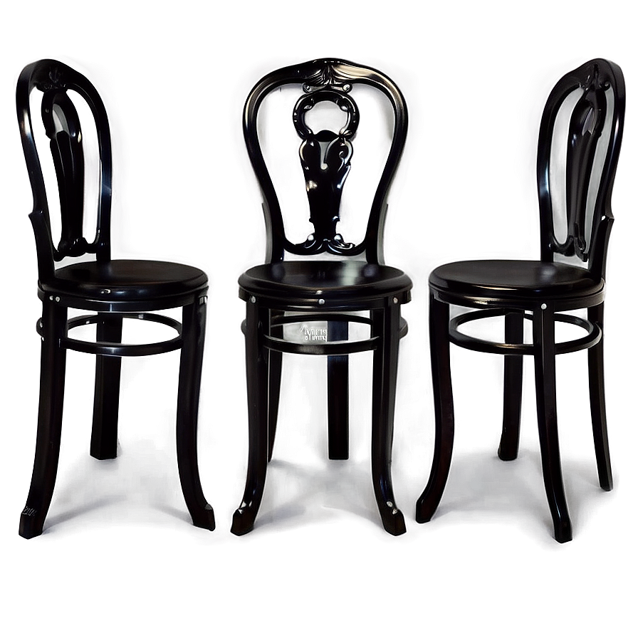 Elegant Black Chair Png 06282024