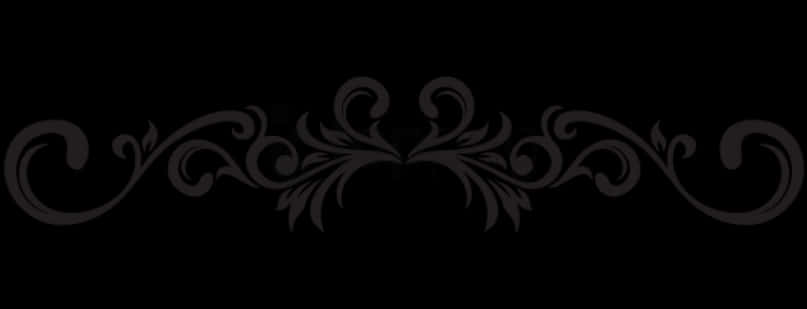 Elegant Black Floral Border Design