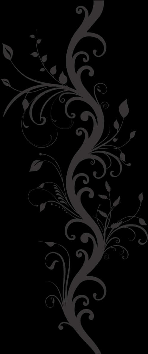 Elegant Black Floral Design