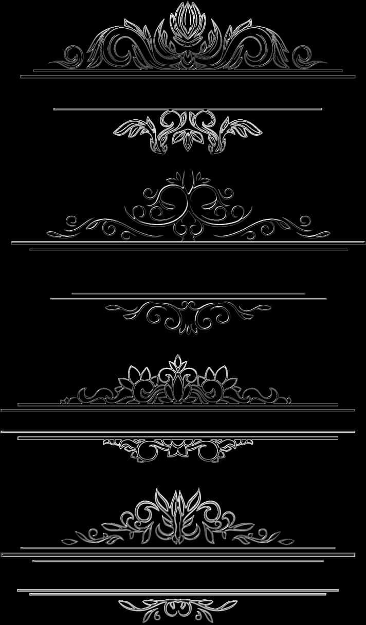 Elegant Black Floral Dividers Collection