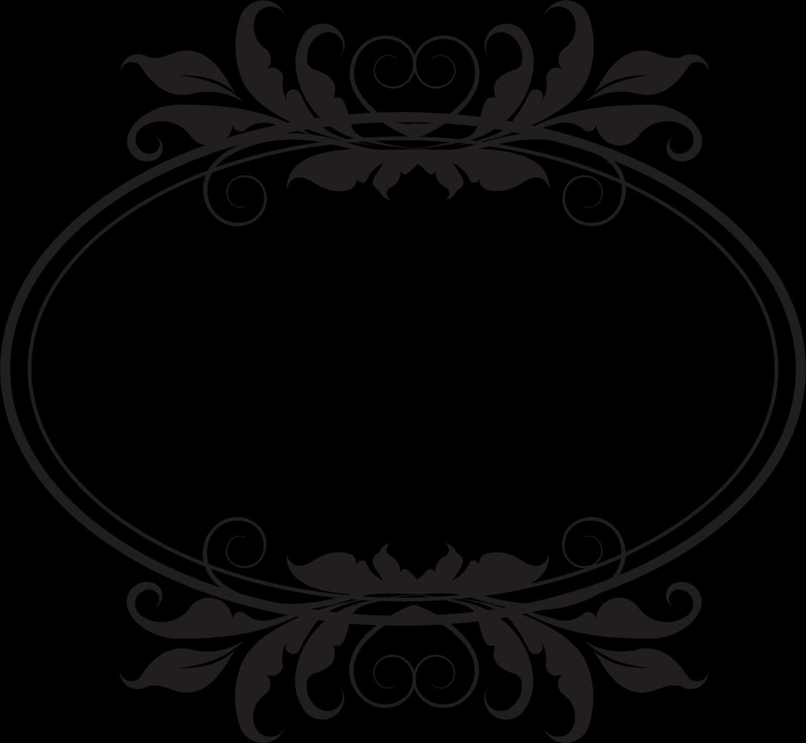 Elegant Black Floral Frame