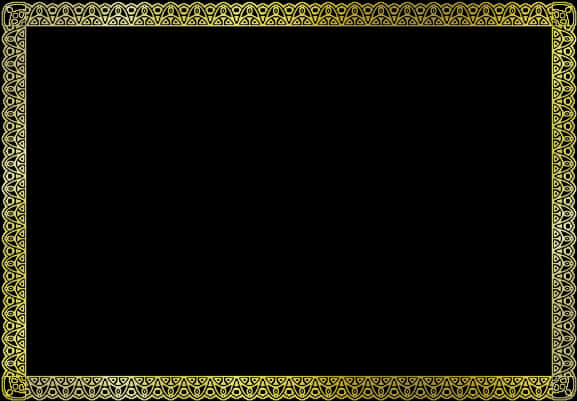 Elegant Black Gold Certificate Border
