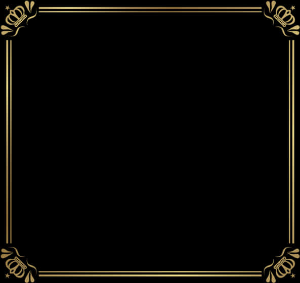 Elegant Black Gold Corner Page Border