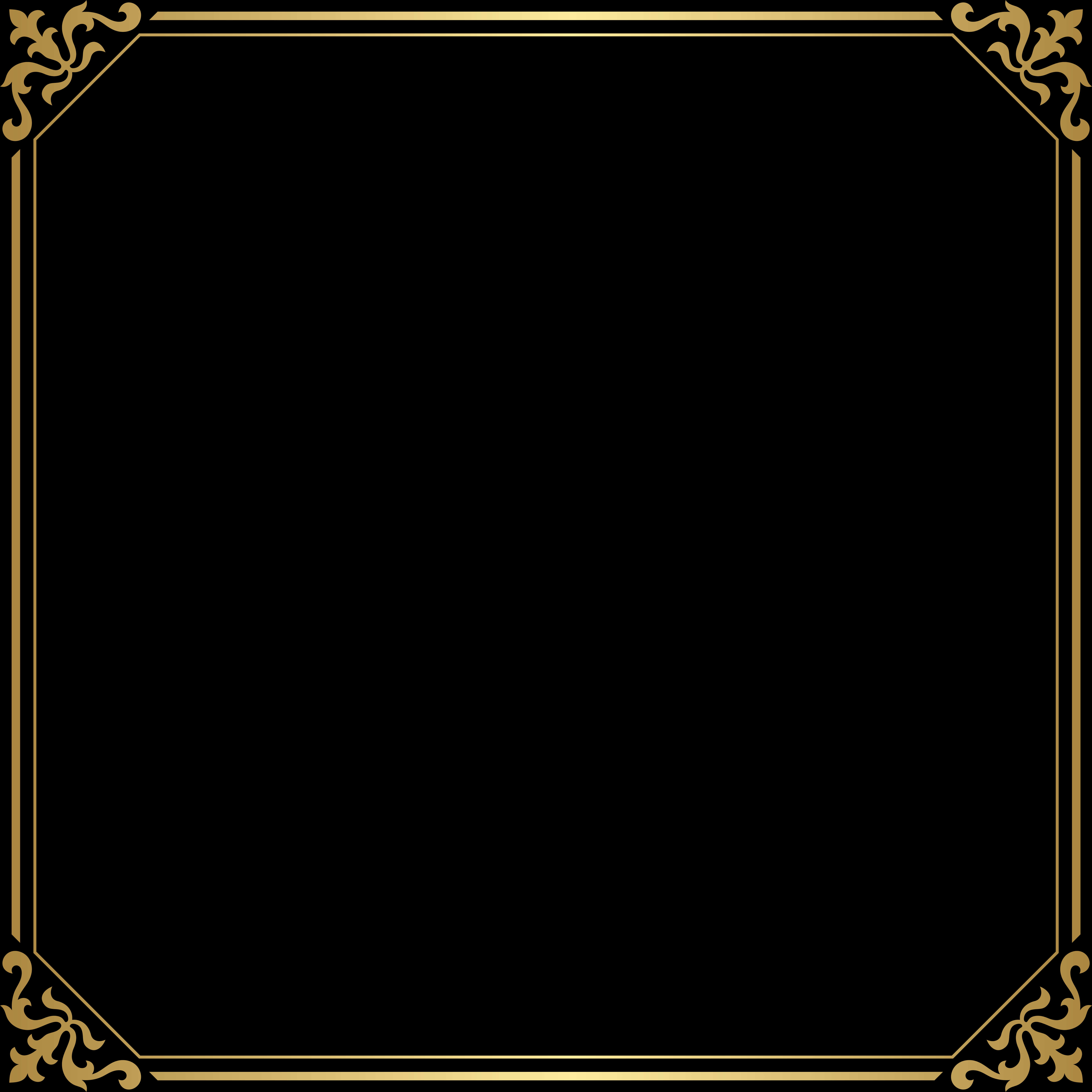 Elegant Black Gold Frame Design
