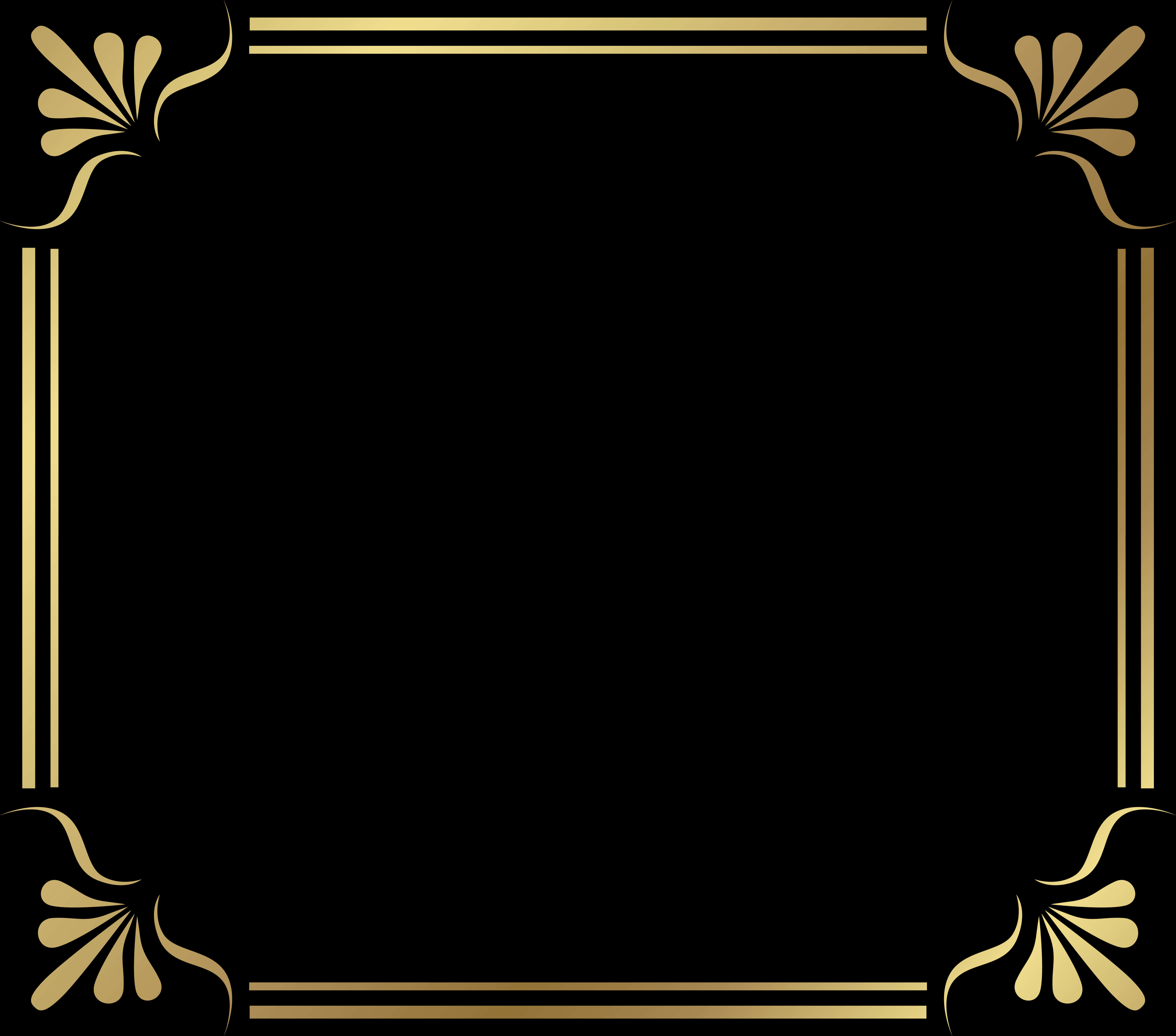 Elegant Black Gold Frame