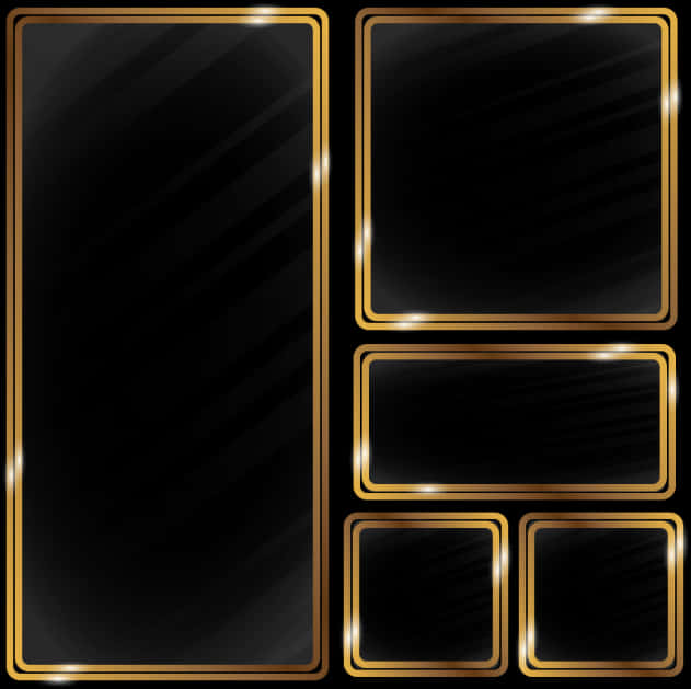 Elegant Black Gold Frames Template