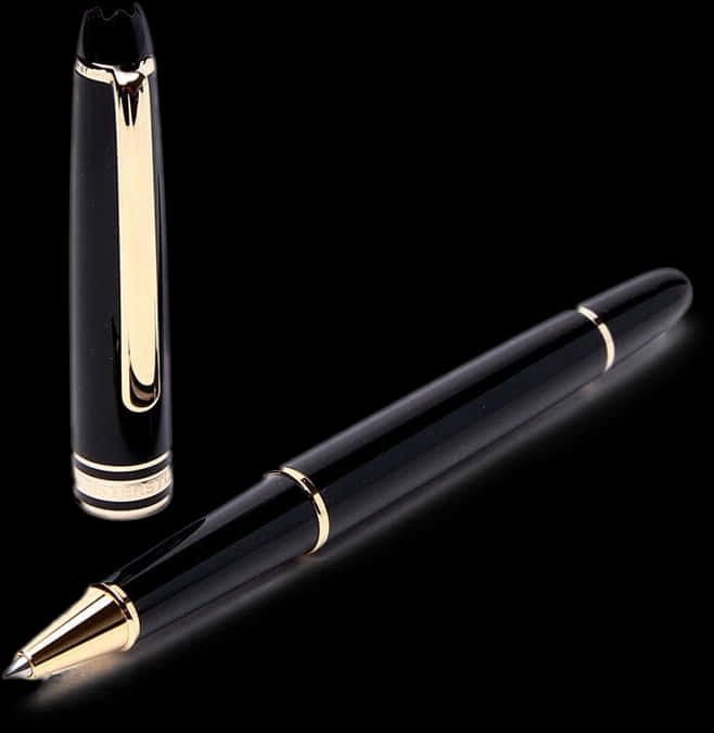 Elegant Black Gold Pen