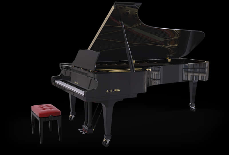 Elegant Black Grand Piano