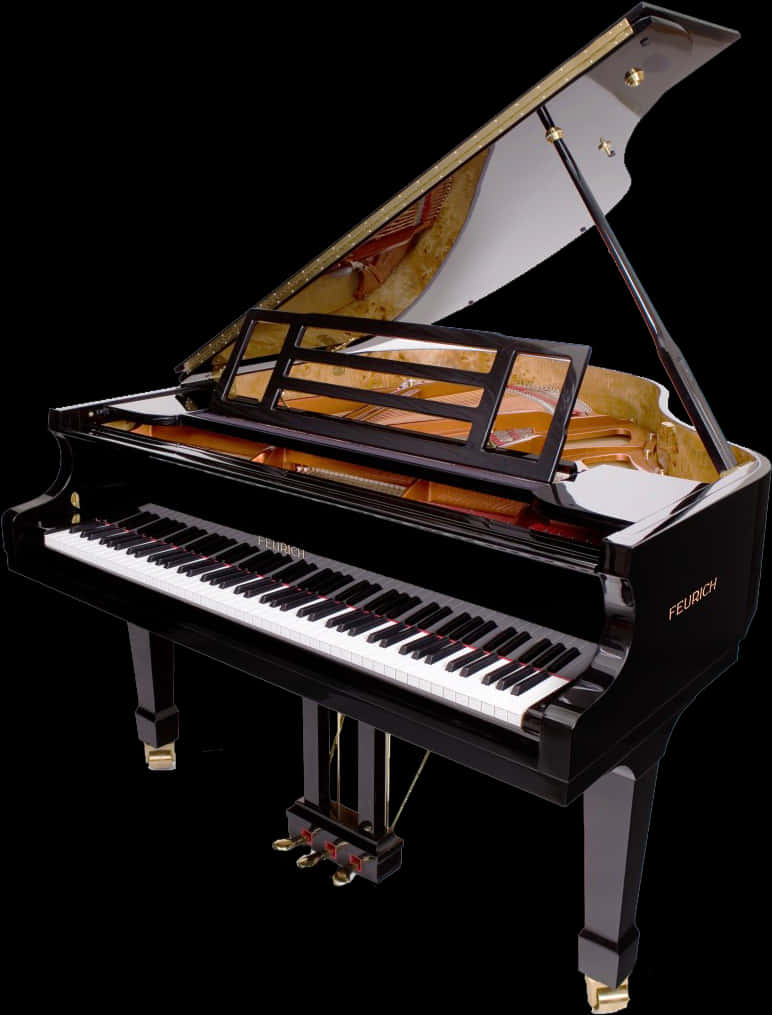 Elegant Black Grand Piano