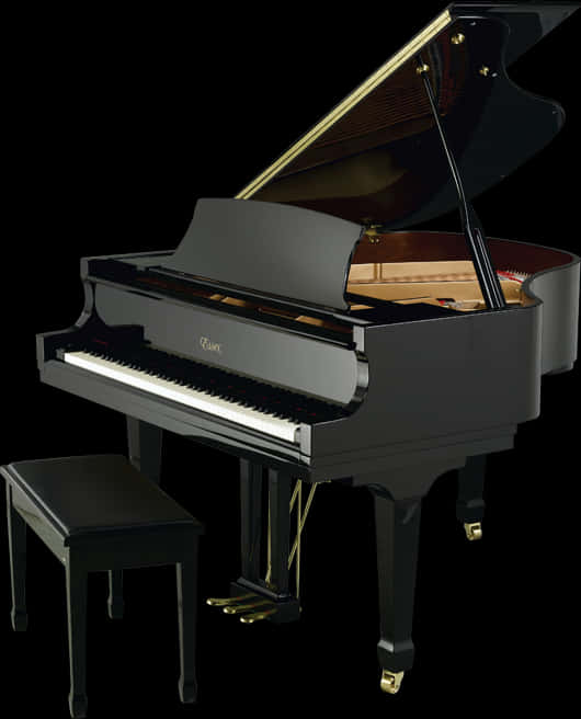 Elegant Black Grand Piano