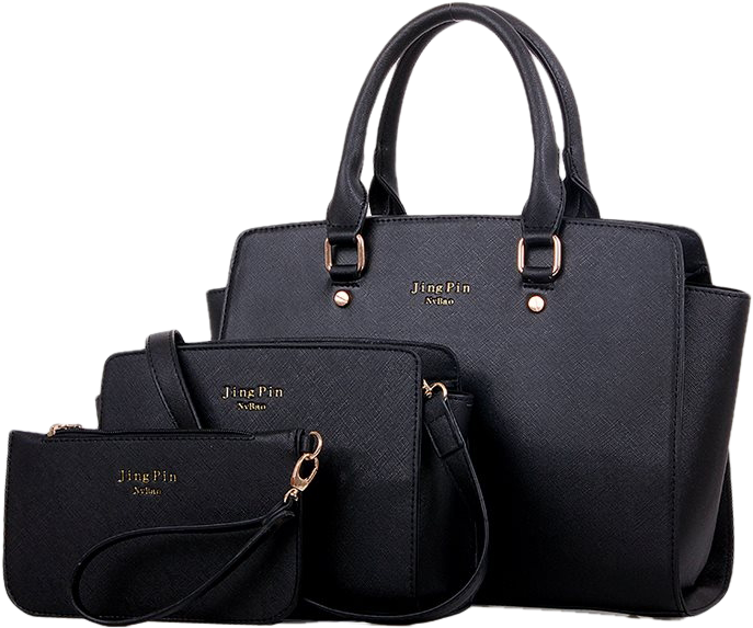Elegant Black Handbag Set