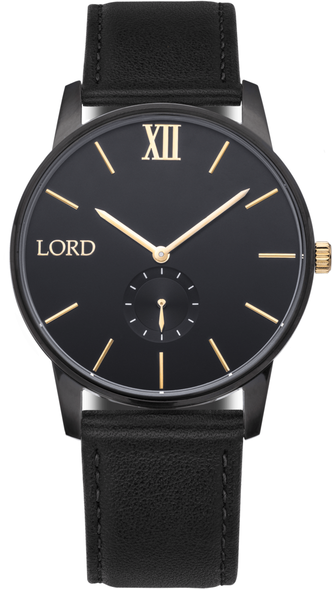 Elegant Black Leather Watch