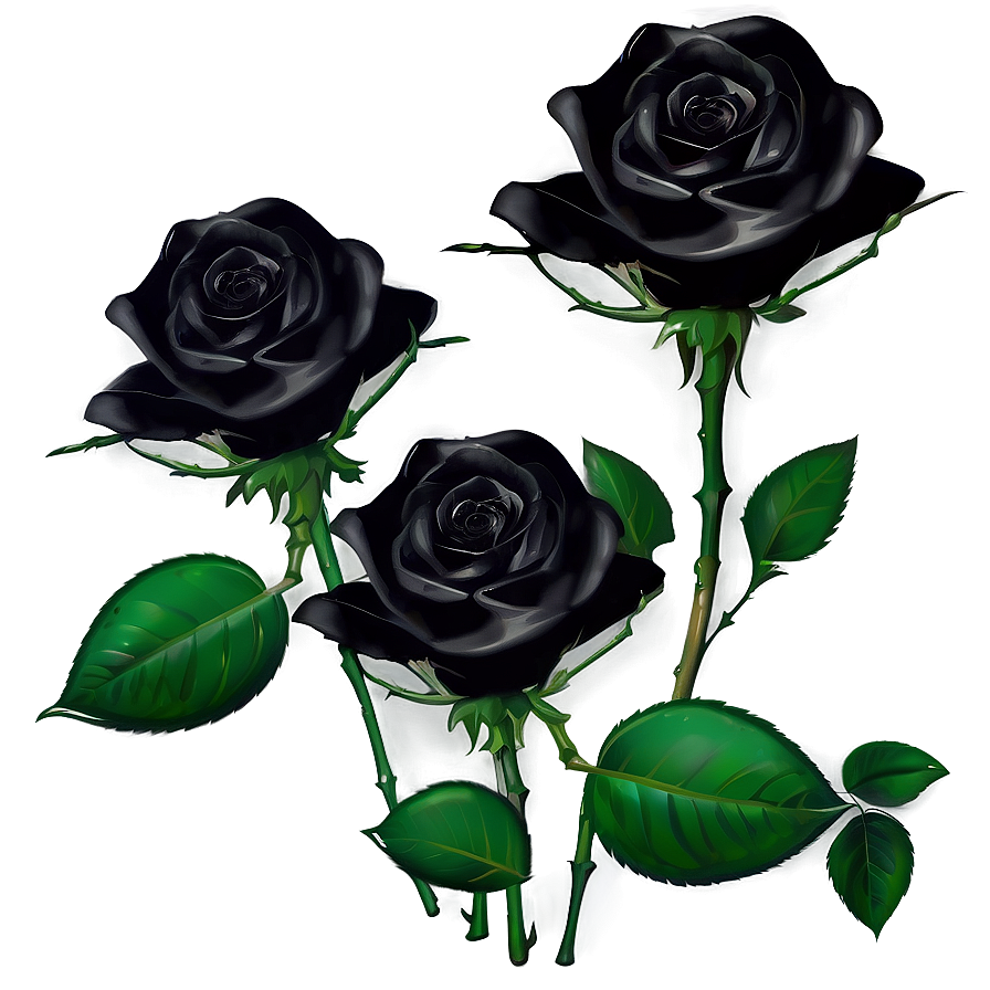 Elegant Black Roses Png 56