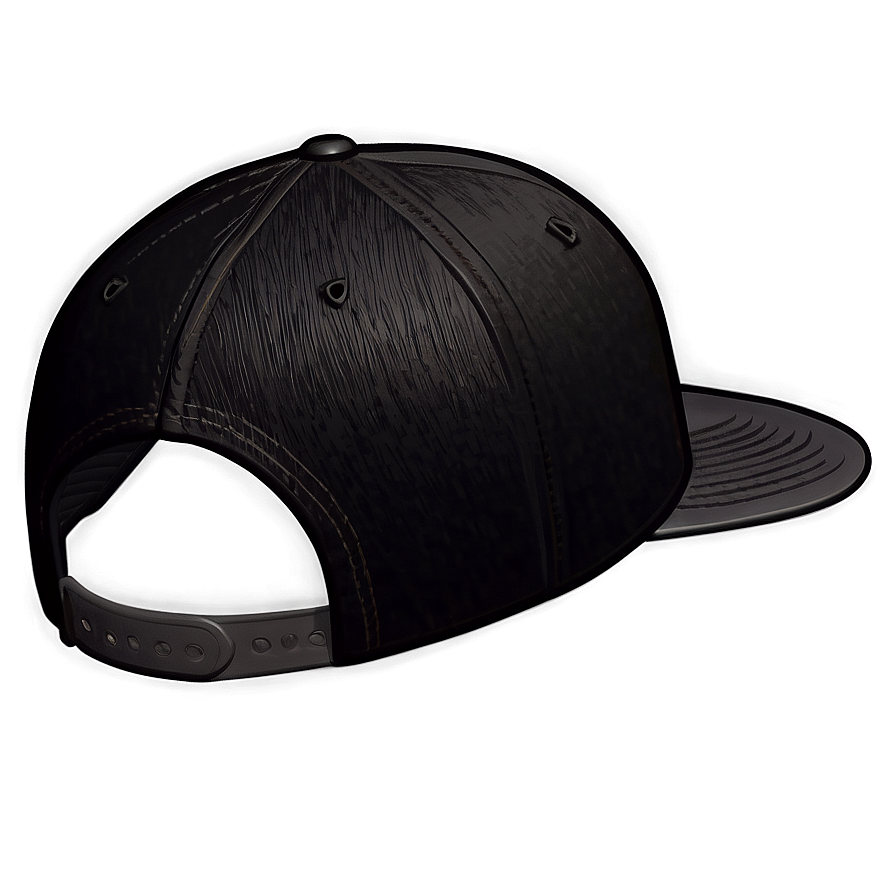 Elegant Black Snapback Cap Png 63