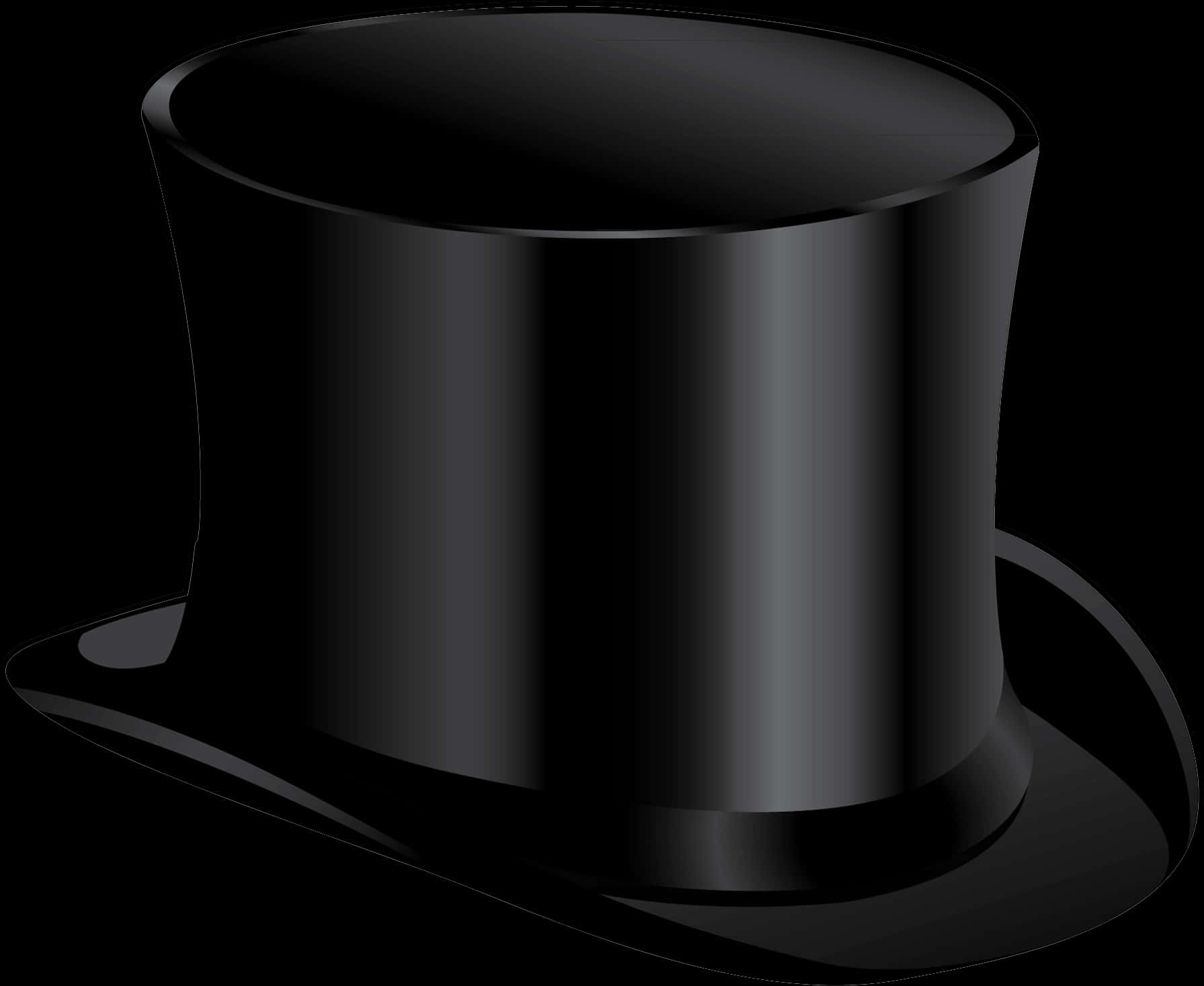 Elegant Black Top Hat Illustration