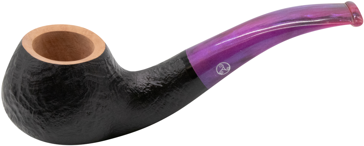 Elegant Blackand Purple Smoking Pipe