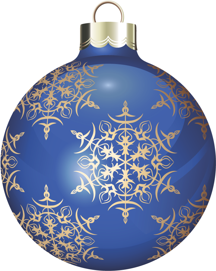 Elegant Blue Christmas Ball