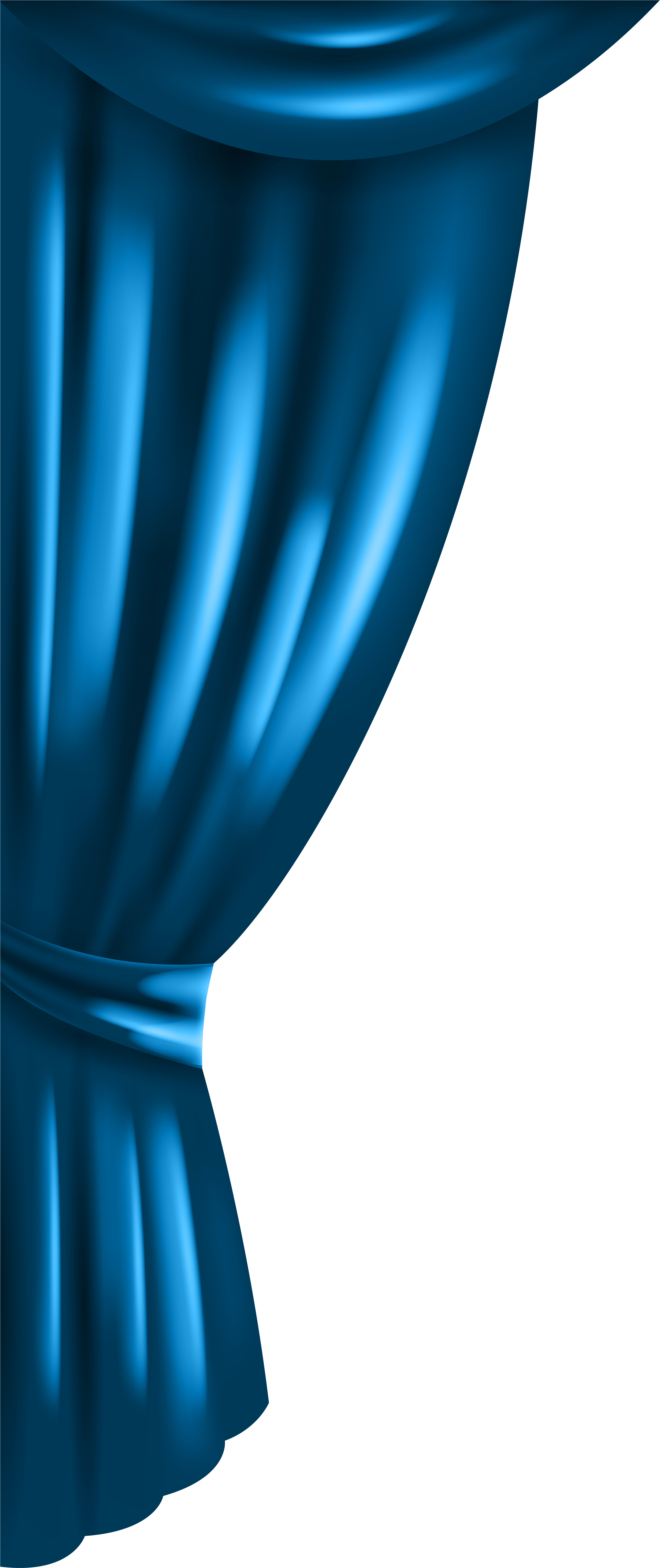 Elegant Blue Curtain Detail