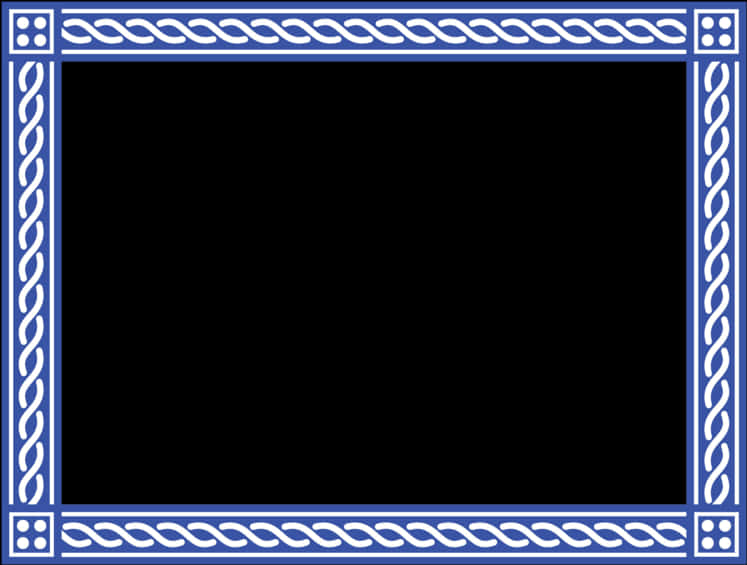 Elegant Blue Decorative Border