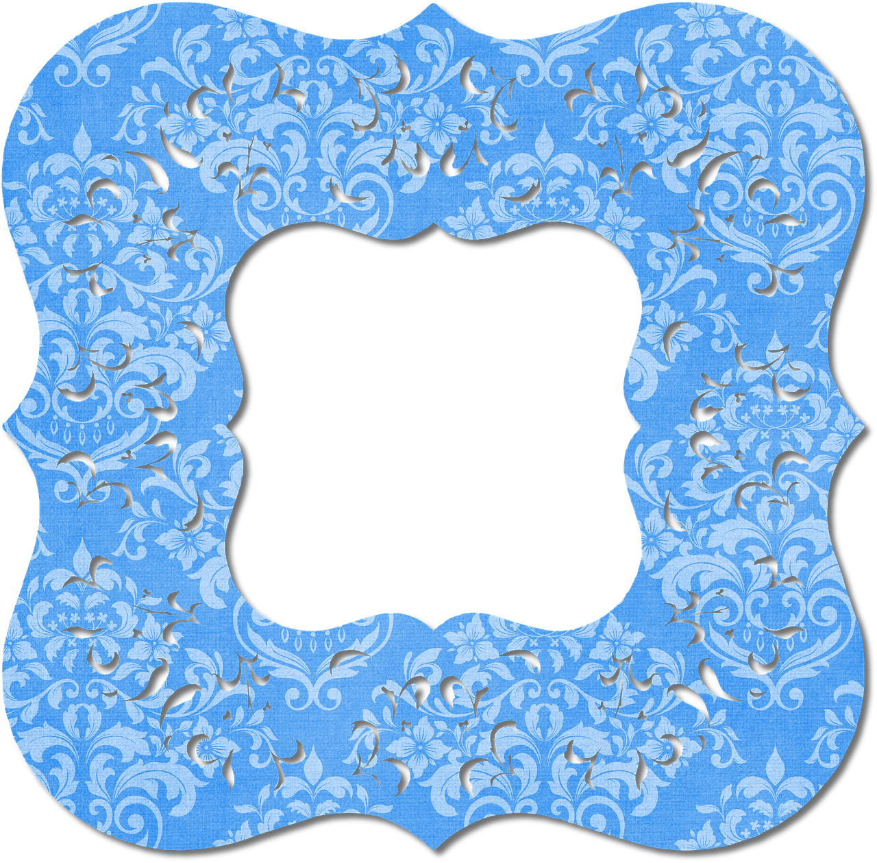 Elegant_ Blue_ Floral_ Frame