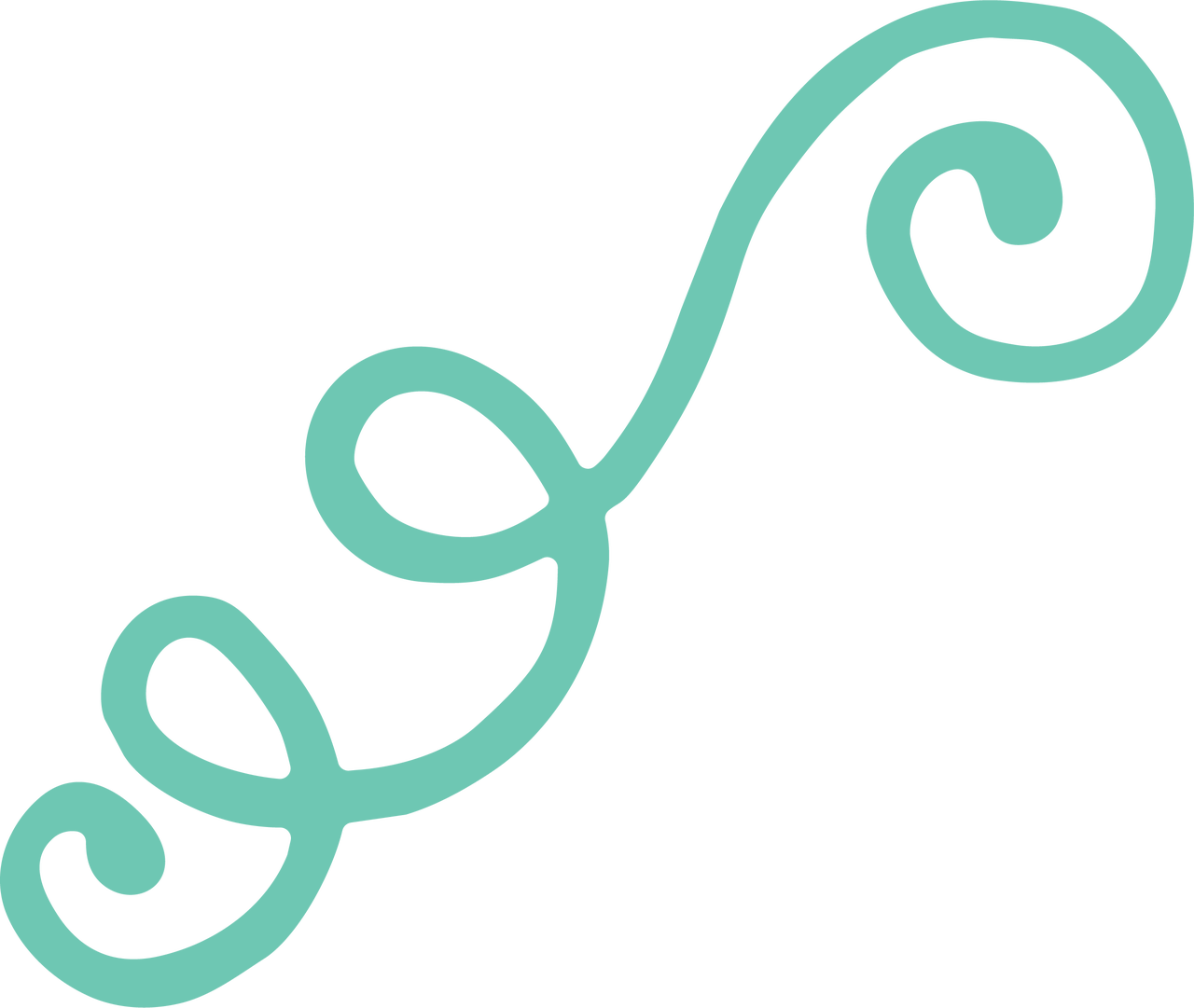 Elegant Blue Flourish Graphic