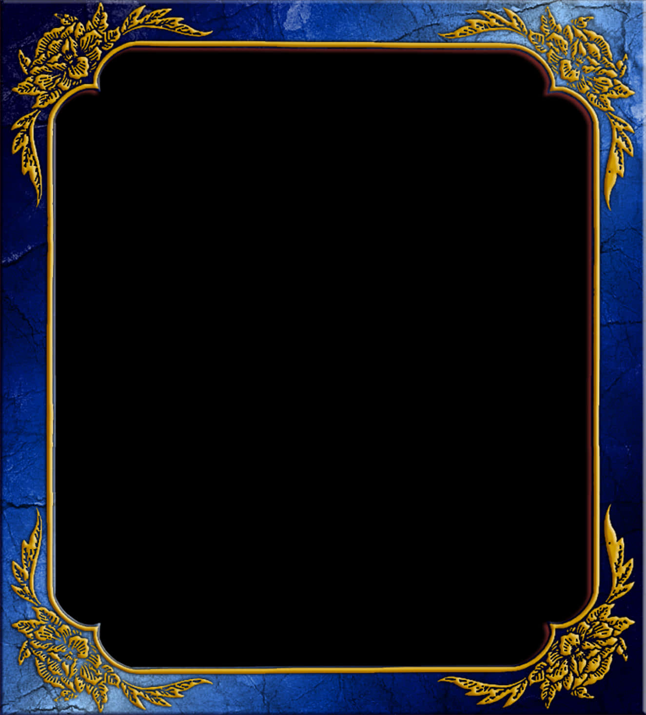 Elegant Blue Gold Frame