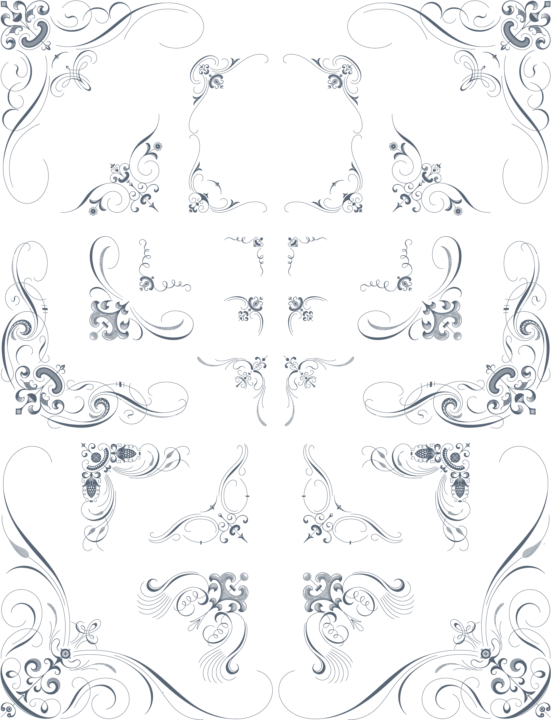 Elegant Blue Ornament Vector Background