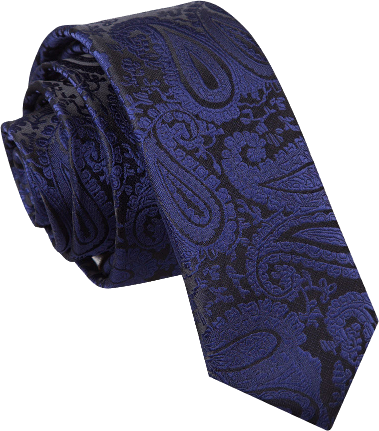 Elegant Blue Paisley Tie