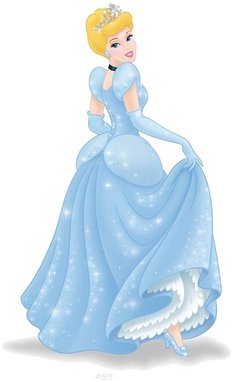 Elegant Blue Princess Illustration