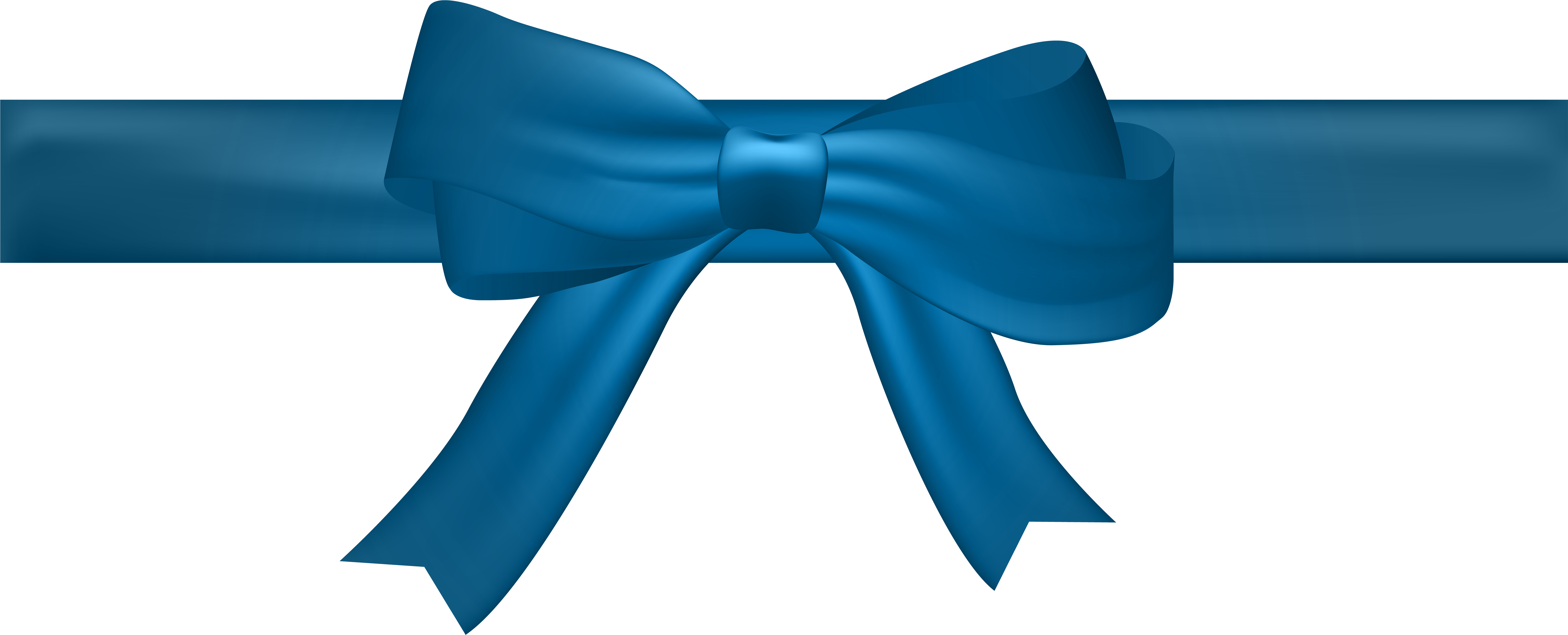 Elegant Blue Ribbon Bow