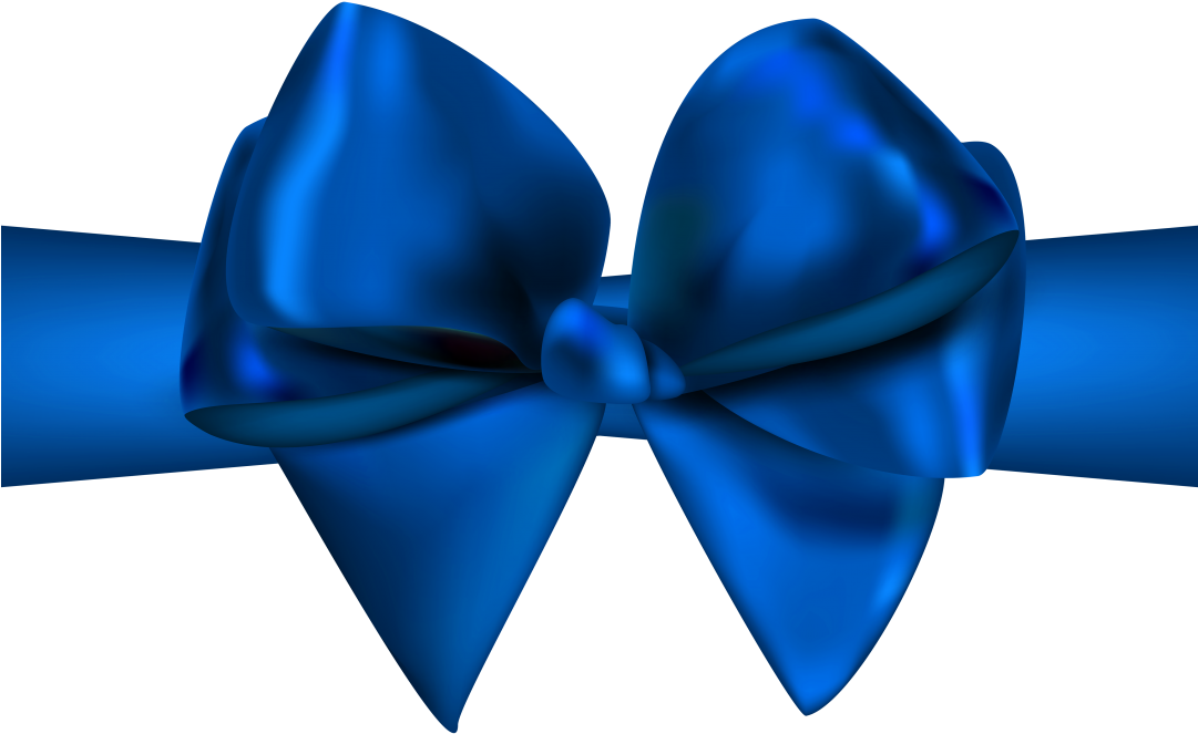 Elegant Blue Ribbon Bow