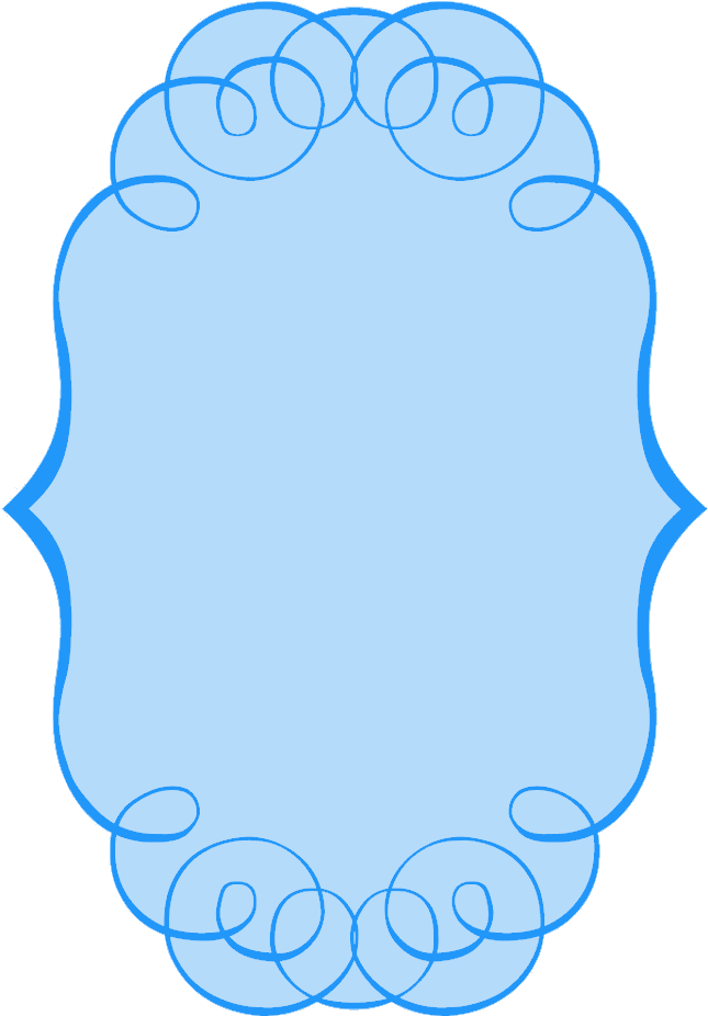 Elegant Blue Scrollwork Frame