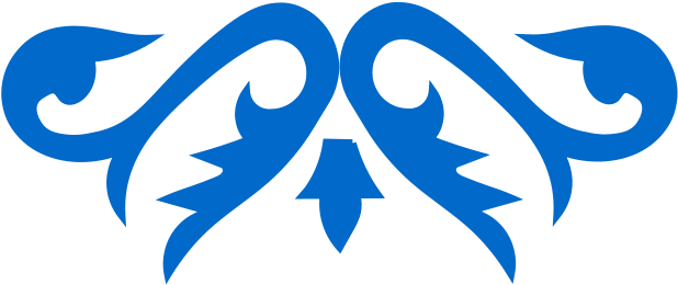 Elegant_ Blue_ Scrollwork_ Vector