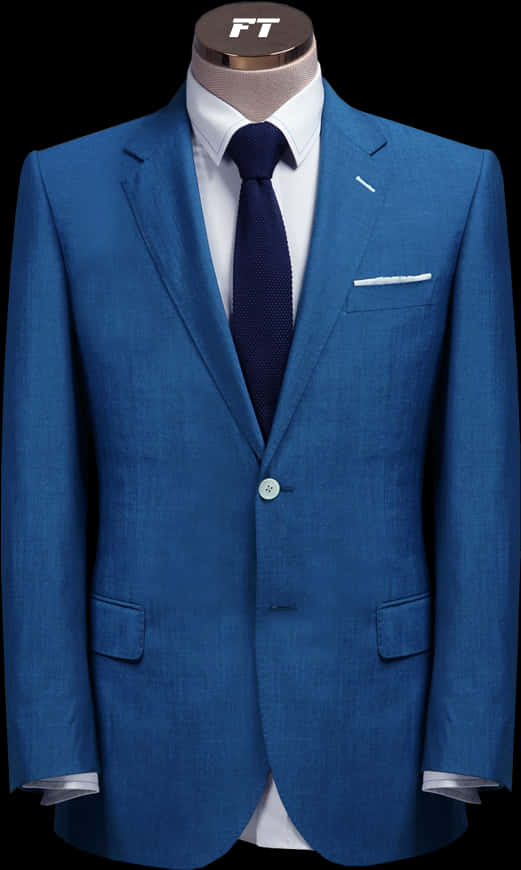 Elegant Blue Suit Jacket Tie