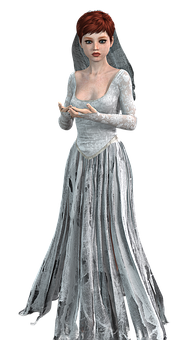 Elegant Bride3 D Character