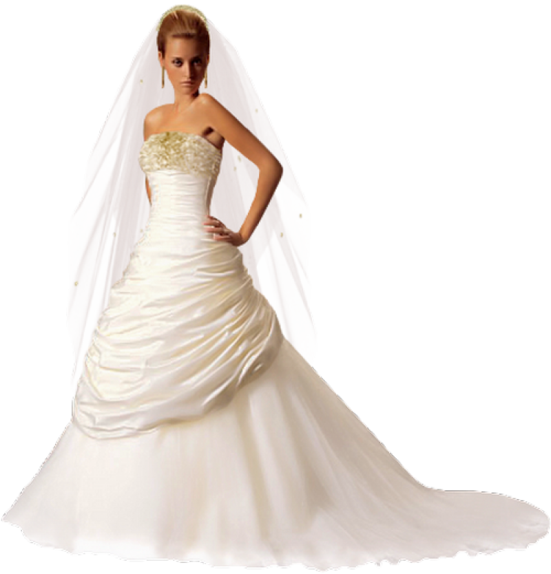 Elegant Bridein Strapless Gown