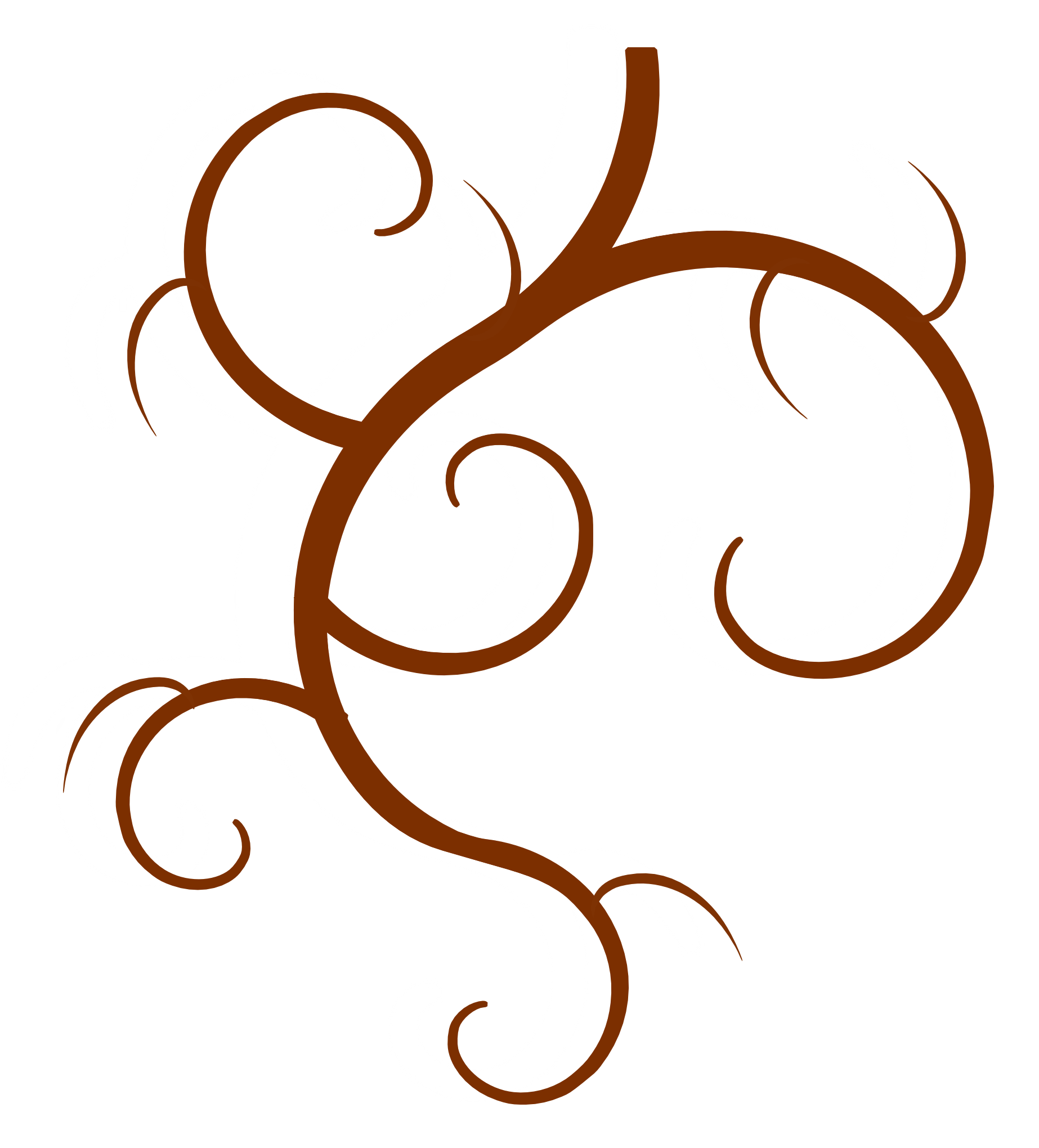 Elegant Brown Swirl Design