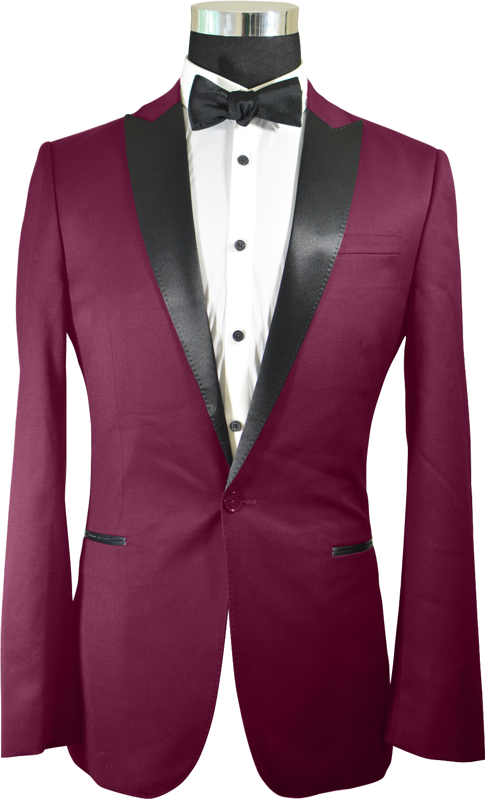 Elegant Burgundy Tuxedo Jacket