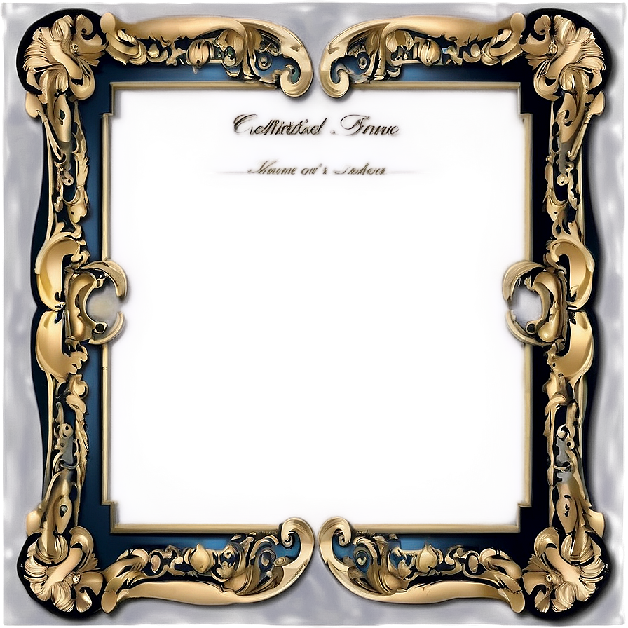 Elegant Certificate Frame Png 37