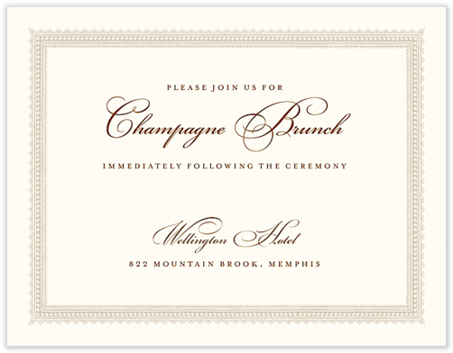 Elegant Champagne Brunch Invitation