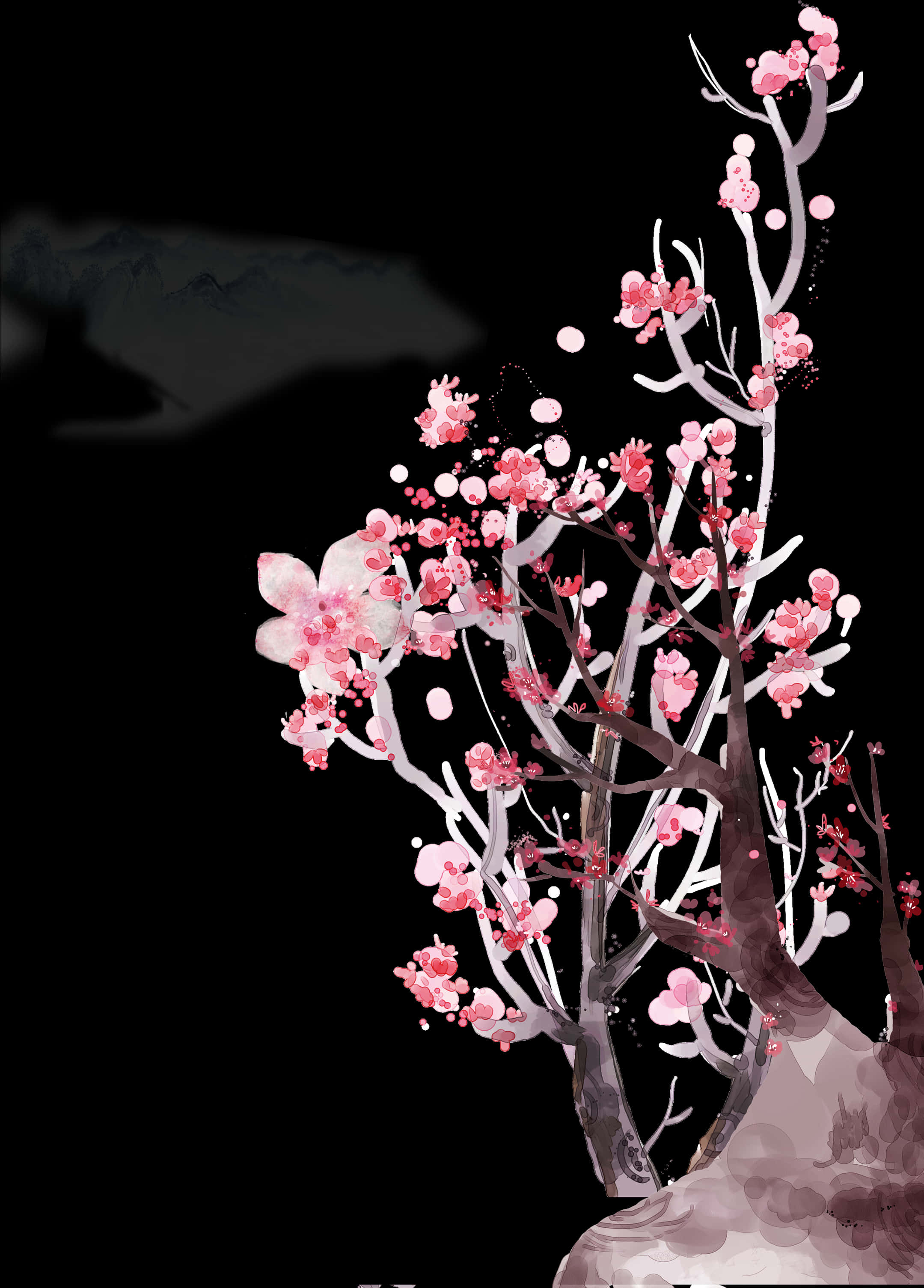 Elegant Cherry Blossoms Artwork