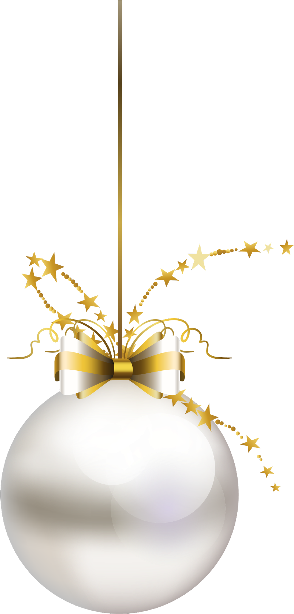 Elegant Christmas Ballwith Golden Bow