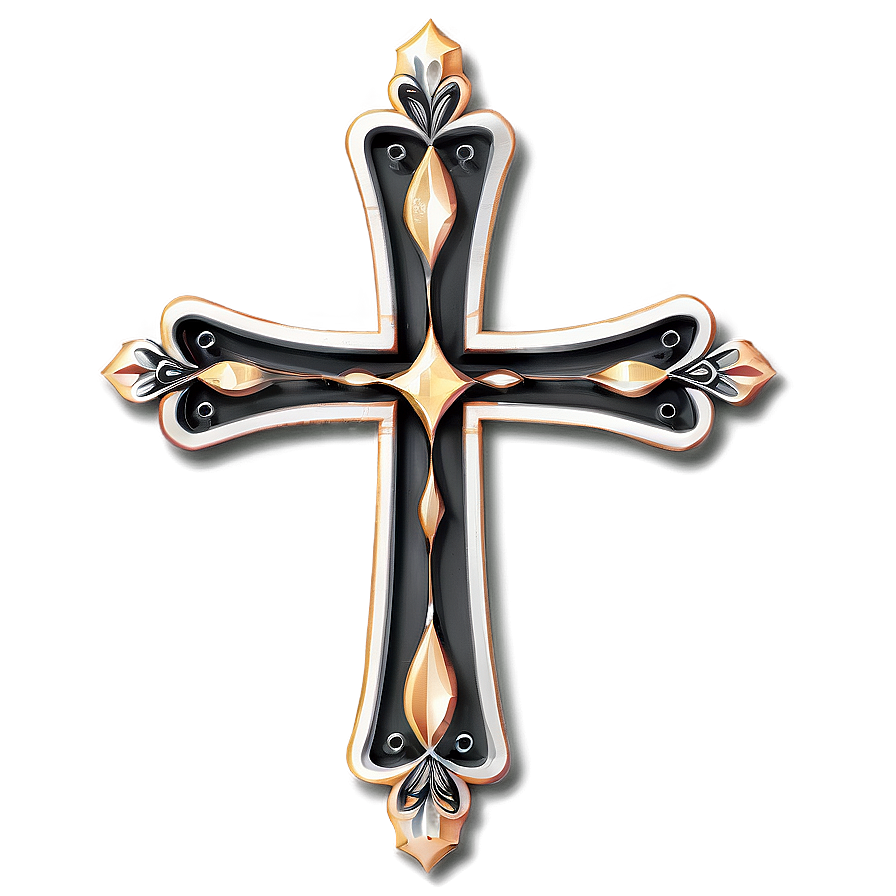 Elegant Cross Design Png 04302024