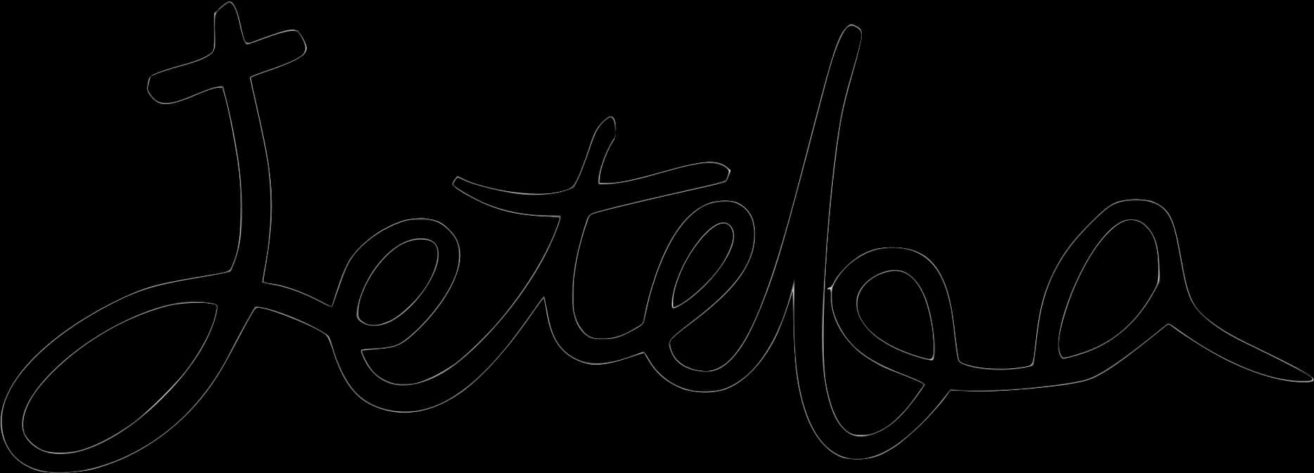 Elegant Cursive Signature Graphic