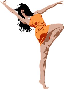 Elegant Dance Pose Vector