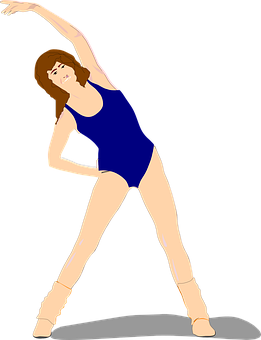 Elegant Dancer Pose Illustration