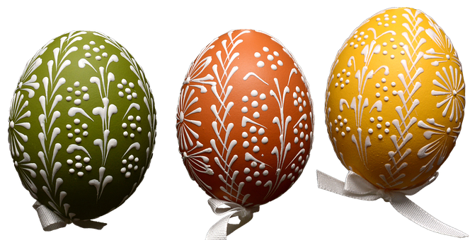Elegant Decorated Easter Eggs
