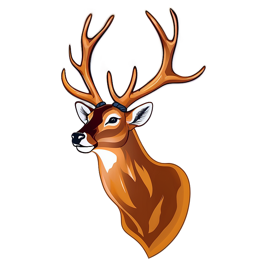 Elegant Deer Antler Outline Png Ehg97