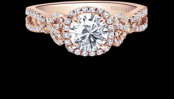 Elegant Diamond Engagement Ring Rose Gold