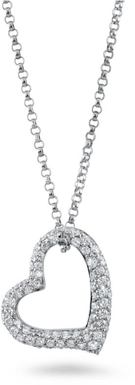 Elegant Diamond Heart Pendant Necklace